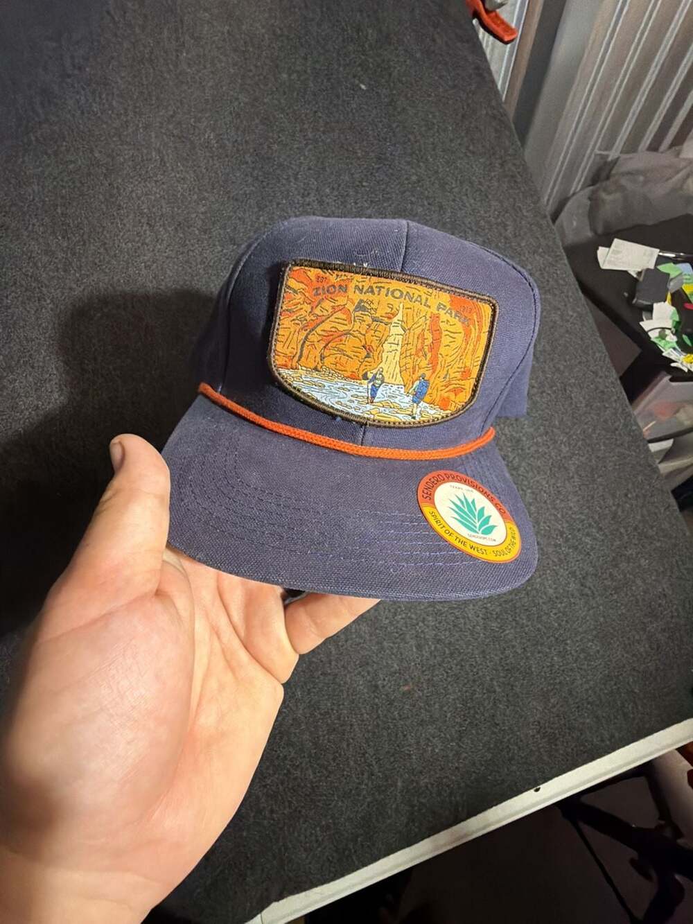 Sendero The Narrows Hat Zion National Park Blue Snapback